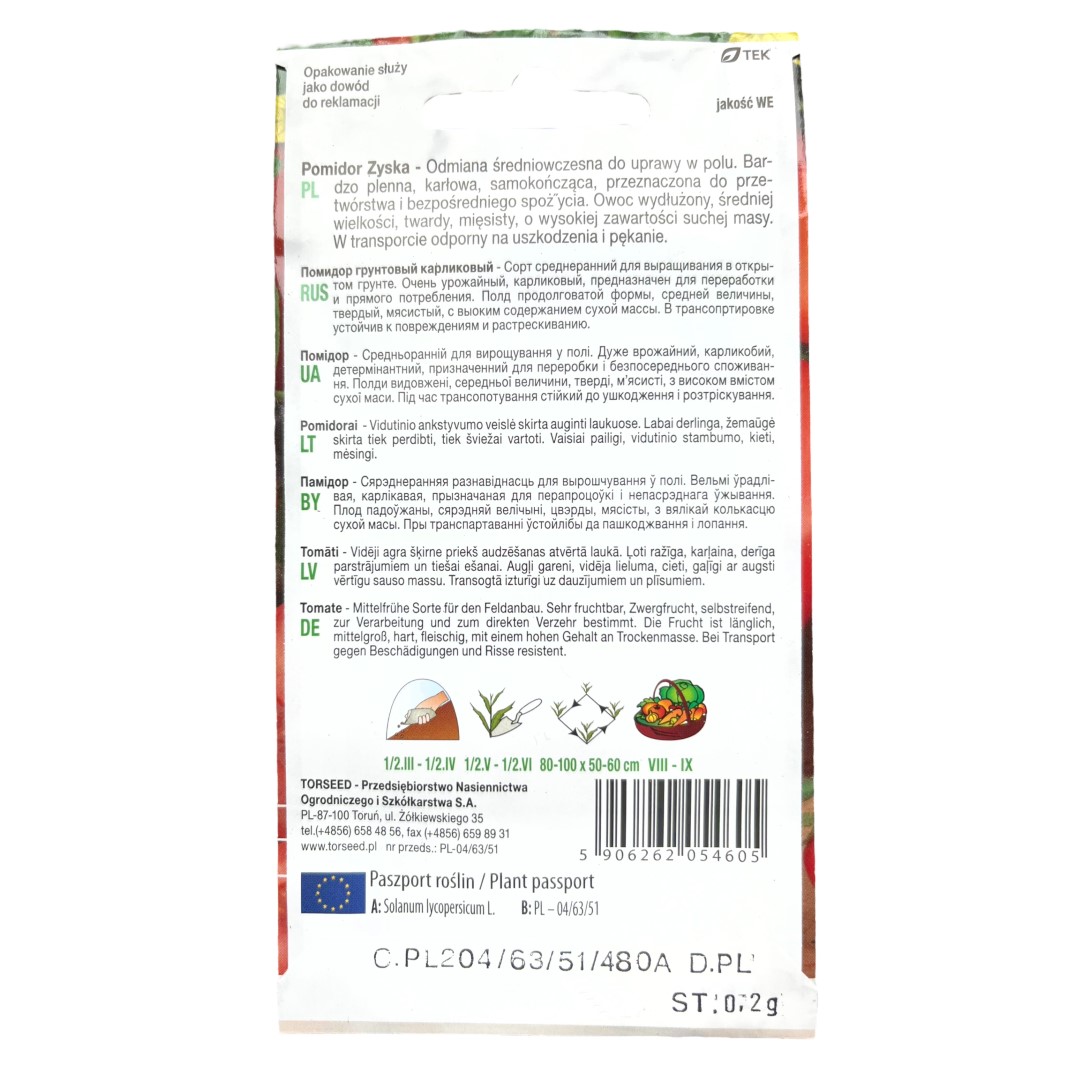 Pomidor Zyska Nasiona Torseed